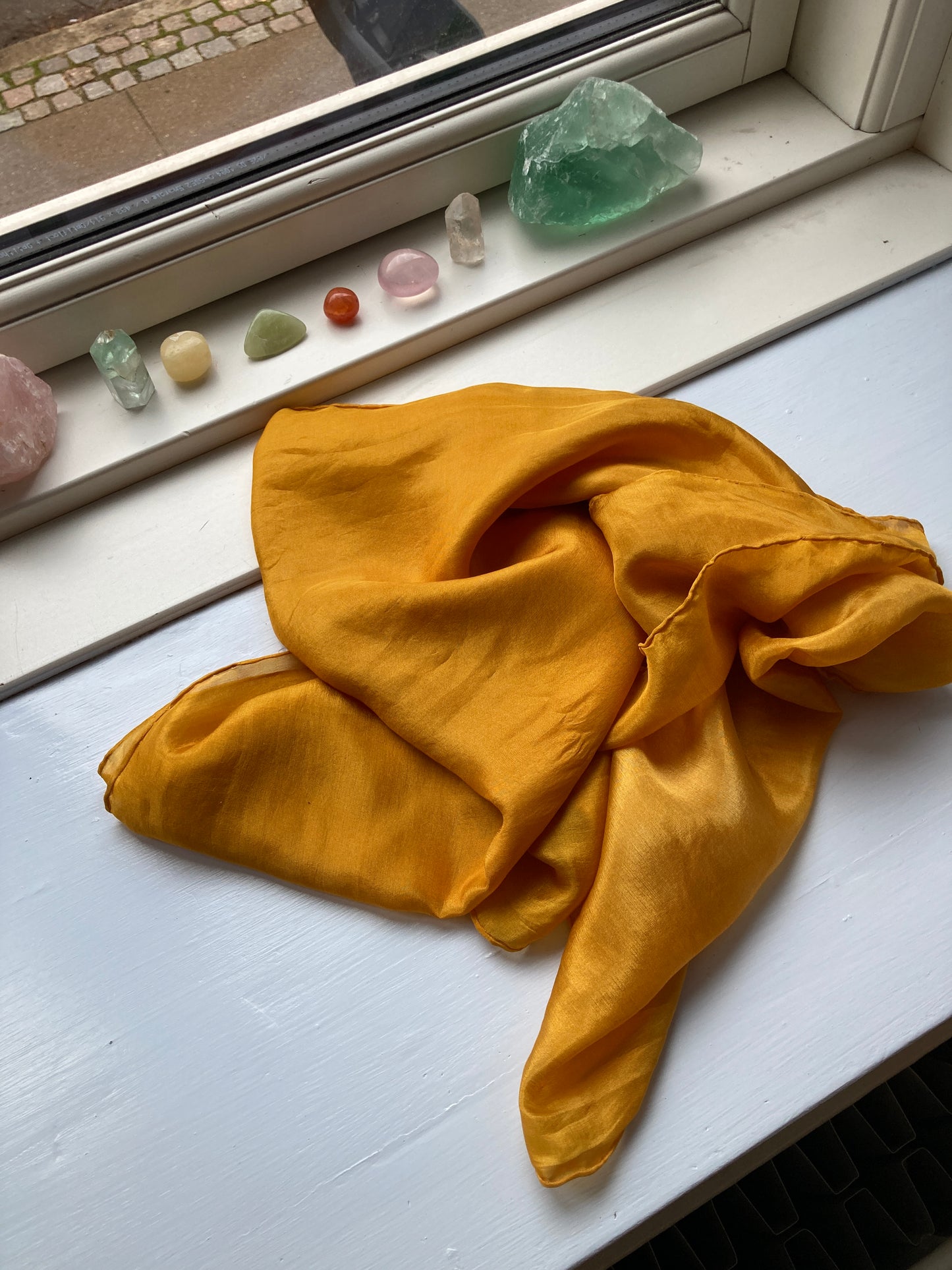 Silketørklæde - Løgskaller (40x150)