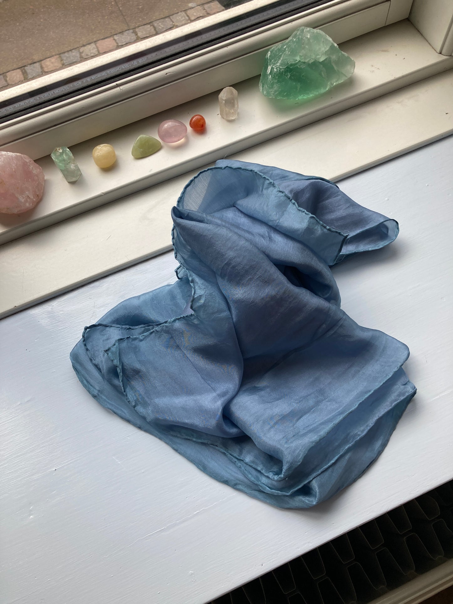 Silketørklæde - Rødkål (90x90)