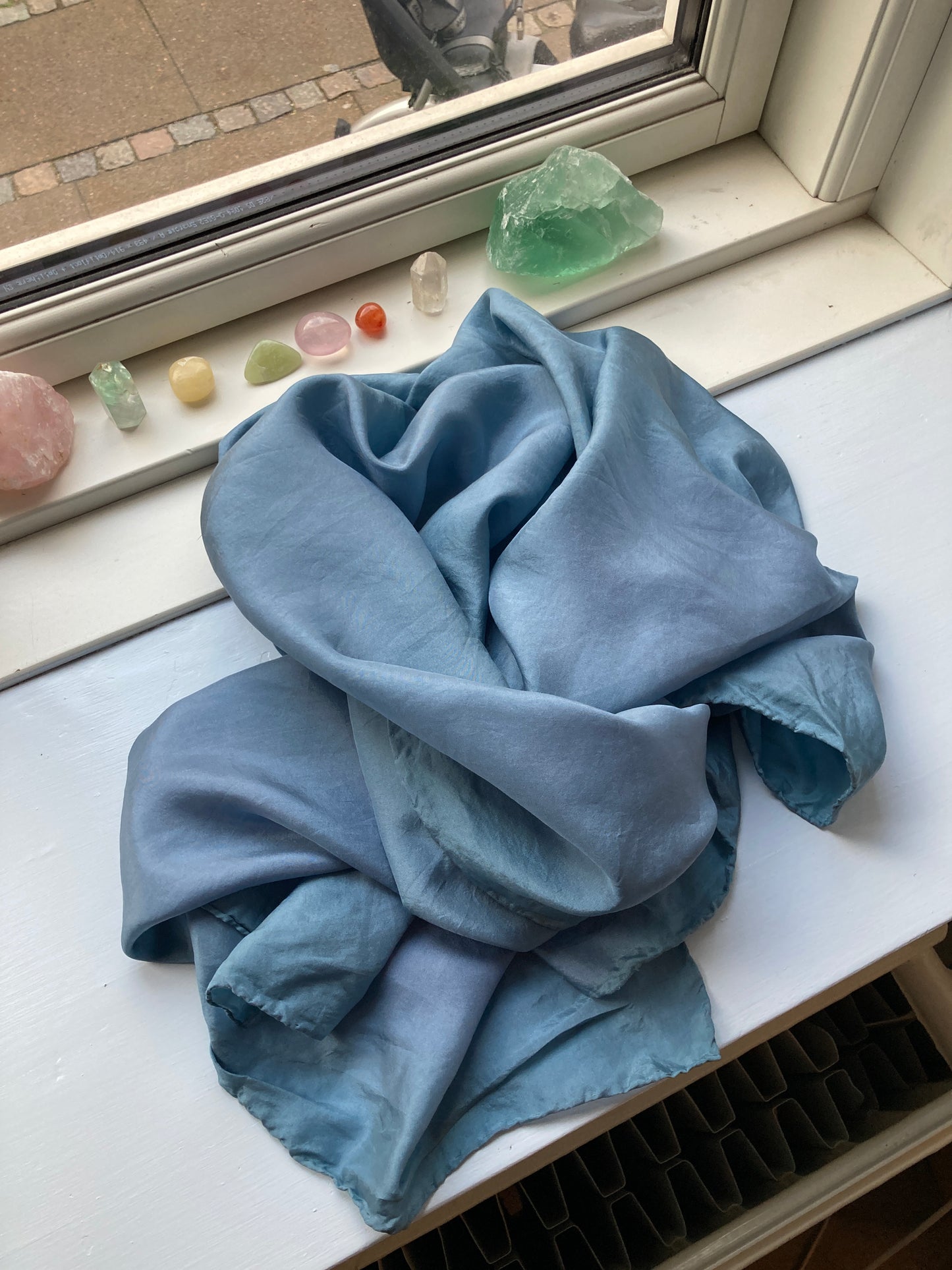 Silketørklæde (Halvblank, kraftig kvalitet) (90x90)