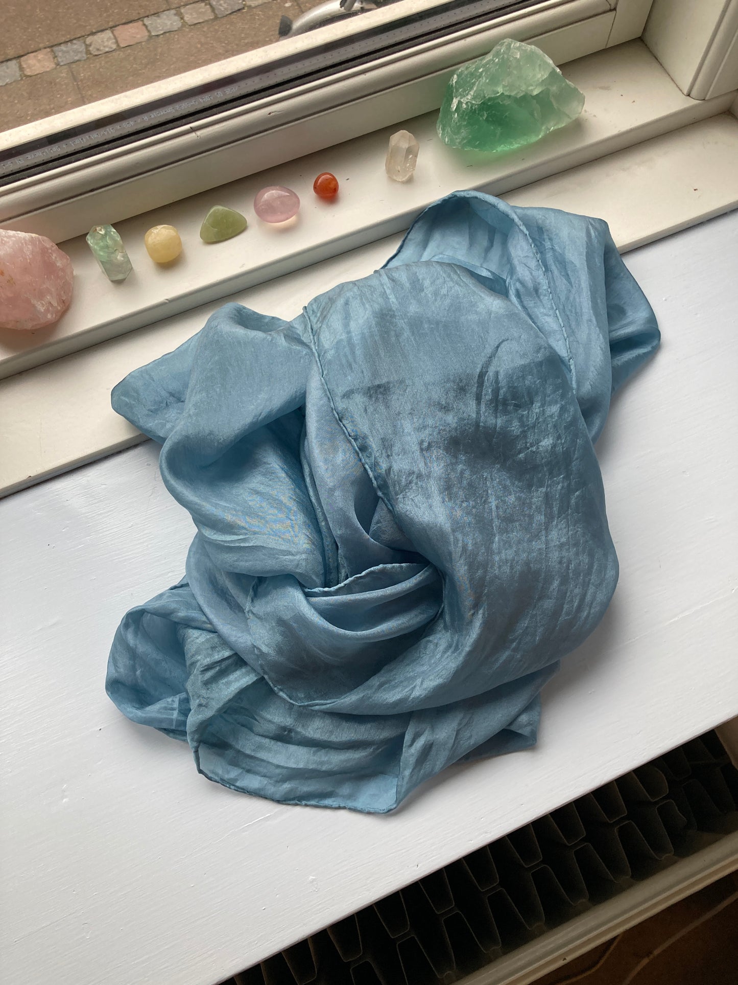 Silketørklæde - Rødkål (40x150)