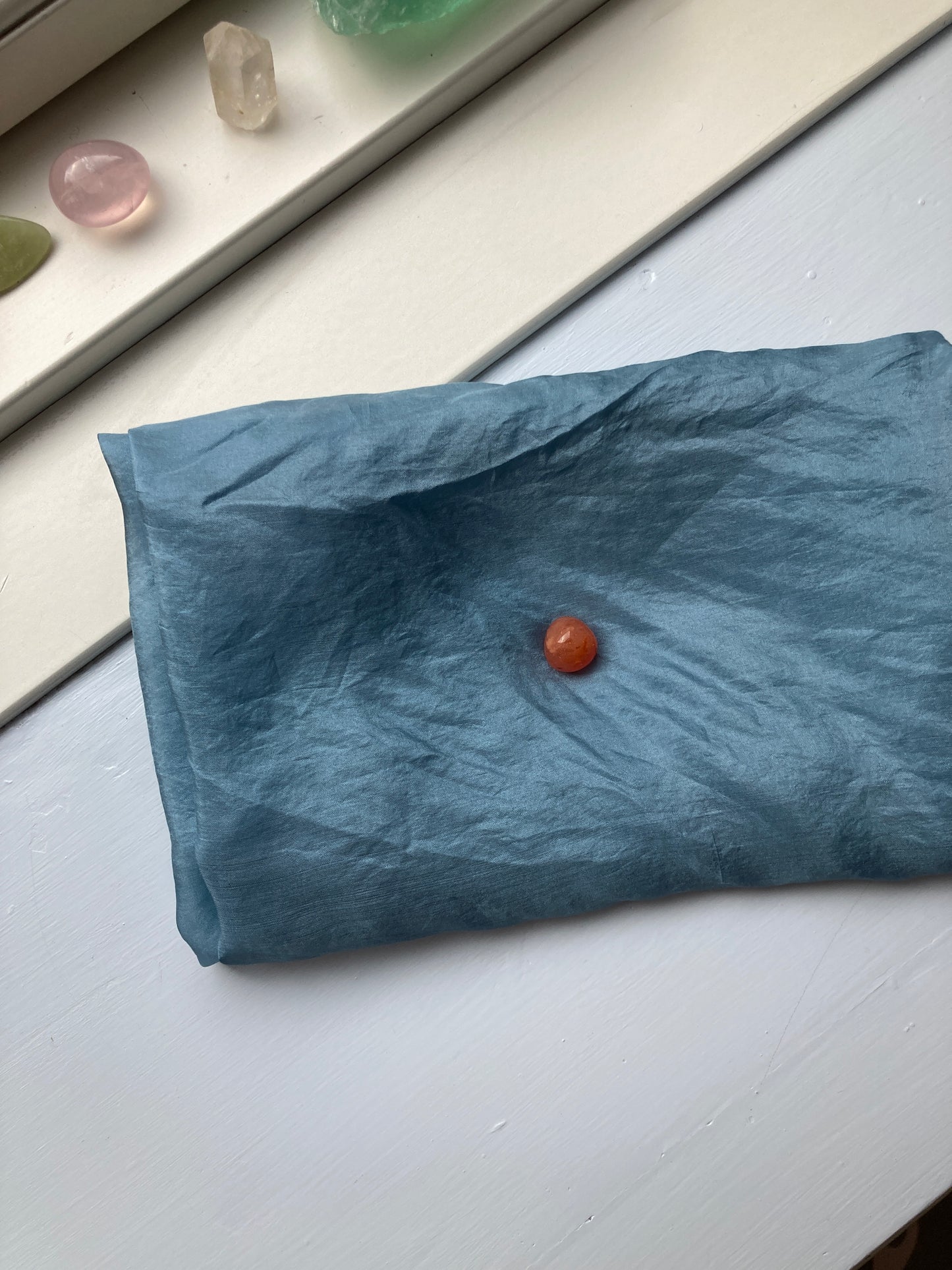 Silketørklæde - Rødkål (40x150)