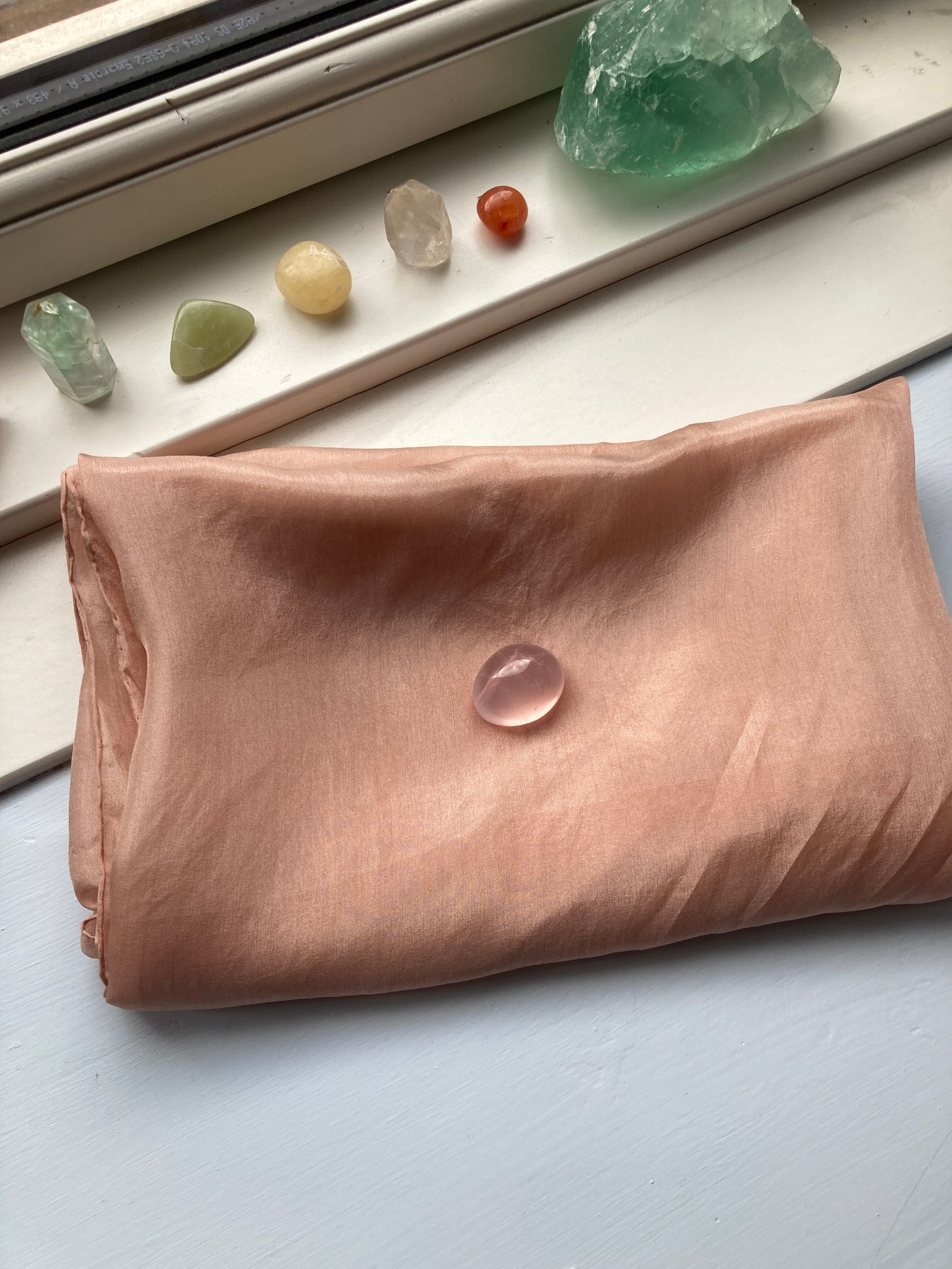 Silketørklæde - Avokadosten (90x90)